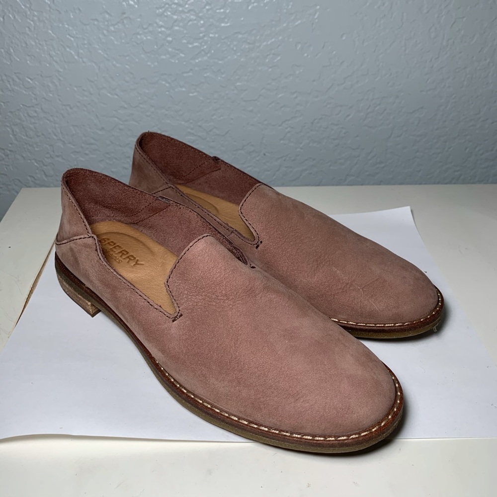 Sperry pink loafers